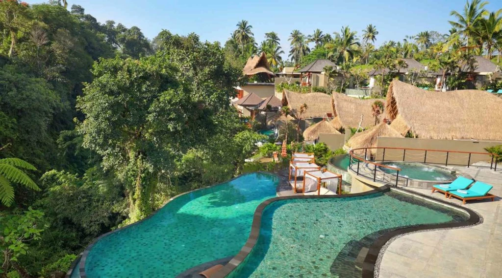 Villa resort 4 sao hồ bơi vô cực nhiều tầng gần Tegallalang Ubud